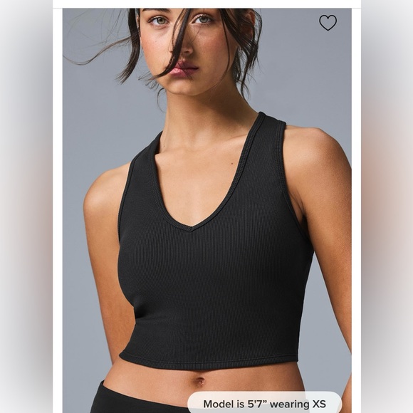 Goddess Ribbed Cropped Racerback Tank - Picture 2 of 7